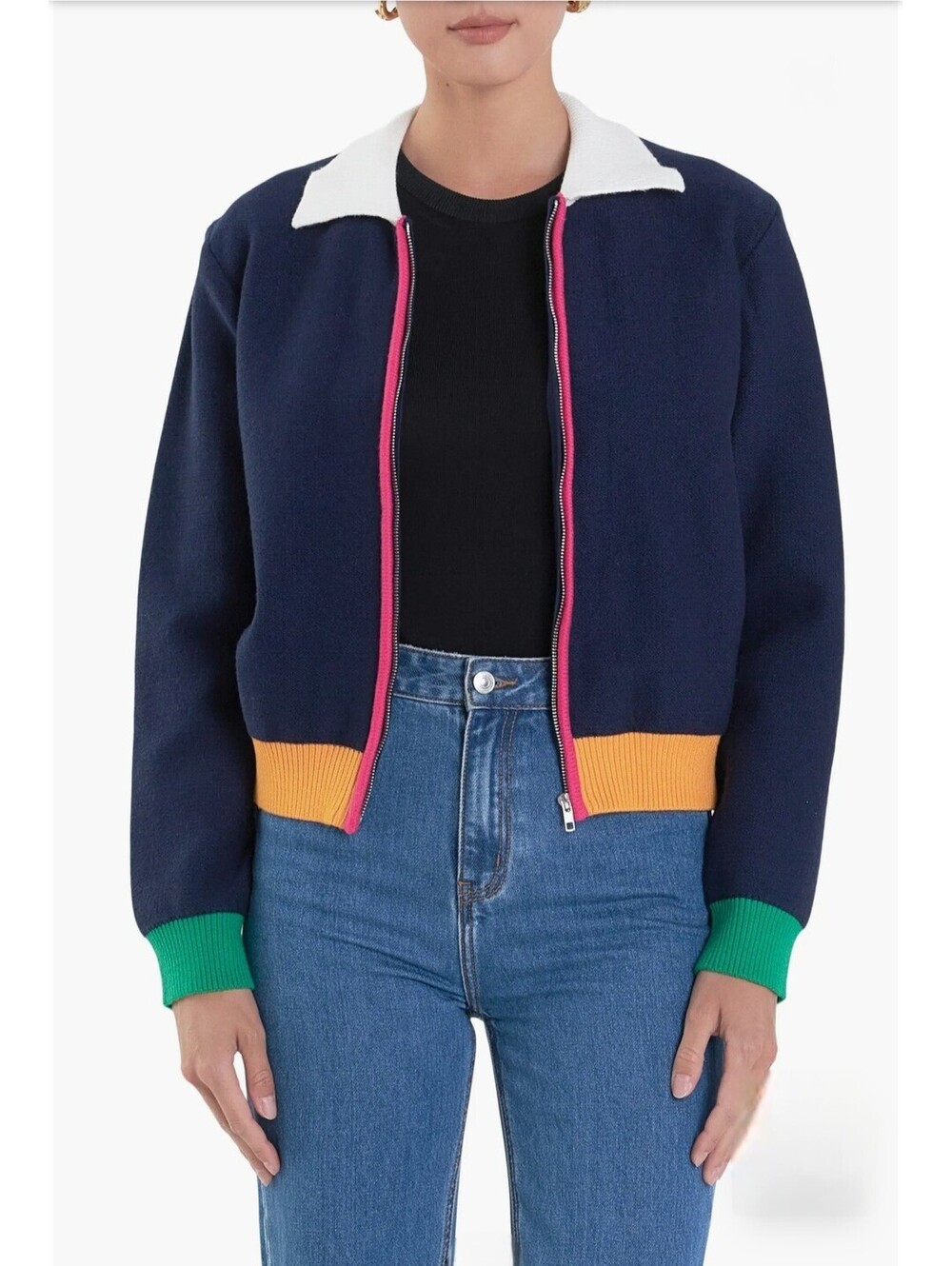 English Factory Womens Cardigan Cotton Size Small Pre-owned